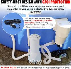 800 GPH Pool Filter Pump for above Ground Pools, Powerful Circulation System wit
