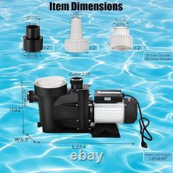 8880GPH 2.5HP Swimming Pool Pump In/Above Ground with Motor Strainer Basket