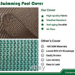 8FT Inground Swimming Pool Cover Rectangle Winter Pool Cover Safety Heavy Duty