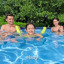 9.8 Ft. X 6.6 Ft. Rectangular 26 In. Metal Frame above Ground Swimming Pool Set