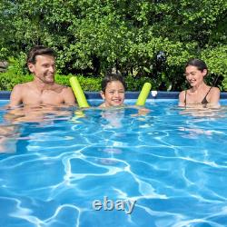 9.8 Ft. X 6.6 Ft. Rectangular 26 In. Metal Frame above Ground Swimming Pool Set