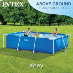 9.8 Ft x 29.5 In Rectangular Soft-Sided Frame Above Ground Backyard Swimming Poo