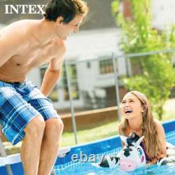 9.8 Ft x 29.5 In Rectangular Soft-Sided Frame Above Ground Backyard Swimming Poo