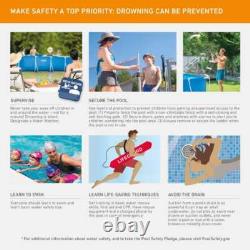 9.8 Ft x 29.5 In Rectangular Soft-Sided Frame Above Ground Backyard Swimming Poo