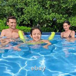 9.8 ft. X 6.6 ft. Rectangular 26 in. Metal Frame Above Ground Swimming Pool Set