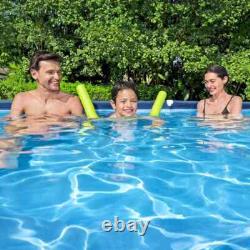 9.8 ft. X 6.6 ft. Rectangular 26 in. Metal Frame Above Ground Swimming Pool Set
