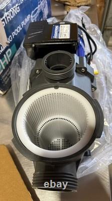 AQUASTRONG 2 HP In/Above Ground Single Speed Pool Pump, 115V, 8917GPH, High Flow