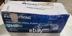 AQUASTRONG 2 HP In/Above Ground Single Speed Pool Pump, 115V, 8917GPH, High Flow