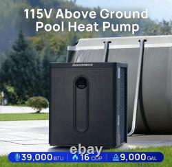 AQUASTRONG 39,000 BTU Top Discharge Inverter Swimming Pool Heat Pump, 9,000 Gal