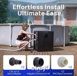 AQUASTRONG 39,000 BTU Top Discharge Inverter Swimming Pool Heat Pump, 9,000 Gal