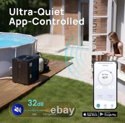 AQUASTRONG 39,000 BTU Top Discharge Inverter Swimming Pool Heat Pump, 9,000 Gal