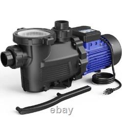 AQUASTRONG In/Above Ground Pool Pump 1.5 HP Single Speed 115V with High Flow