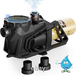 AQUOWARD 1.5 HP Swimming Pool Pump 115-230 V Dual Voltage In/Above Ground Pool