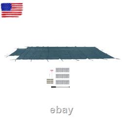 Above Inground Swimming Pool Heavy Safety Cover 20×38FT With 4×8FT Right Step