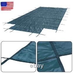 Above Inground Swimming Pool Heavy Safety Cover 20×38FT With 4×8FT Right Step