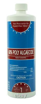 Above or In-Ground Swimming Pool Algaecide 60 Plus1 QT Bottles (Various Sizes)