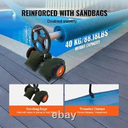 Aluminum Pool Cover Reel for Inground Swimming Pool. Solar Cover Reel 22 ft