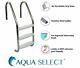 Aqua Select 3 Step Inground Swimming Pool Ladder With Stainless Steel Steps