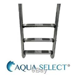 Aqua Select 3 Step Inground Swimming Pool Ladder With Stainless Steel Steps