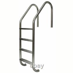 Aqua Select 4-Step Economy Inground Swimming Pool Ladder with Stainless Steps
