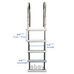 Aqua Select Swimming Pool In-Ground Stainless Steel In-Pool Ladder with Steps