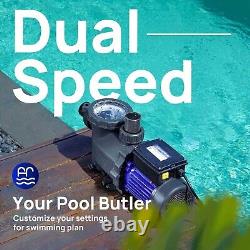 Aquastrong PSP200 2HP 5186GPH In/Above Ground Dual Speed Swimming Pool Pump