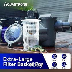 Aquastrong PSP200 2HP 5186GPH In/Above Ground Dual Speed Swimming Pool Pump