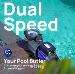 Aquastrong PSP200AD 2HP 5186GPH In/Above Ground Dual Speed Swimming Pool Pump