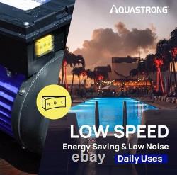 Aquastrong PSP200AD 2HP 5186GPH In/Above Ground Dual Speed Swimming Pool Pump