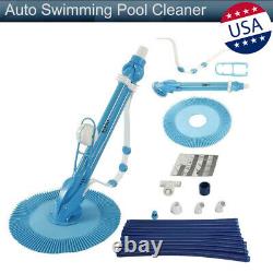 Auto Swimming Pool Cleaner Vacuum Inground Above Ground 10 x Durable Hose Blue