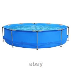 Avenli 12 x 30 Round Metal Frame Above Ground Pool Blue 1617 Gallons