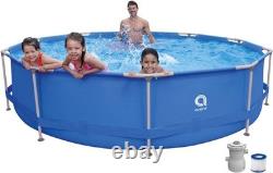 Avenli 12 x 30 Round Metal Frame Above Ground Pool Blue 1617 Gallons
