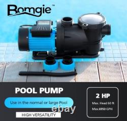 BOMGIE 2HP Pool Pump Inground, 6950 GPH Above Ground Swimming Pool Pump