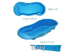 BRAND NEW Fiberglass Swimming Pool 28' 6 x 12 x 3' 6' AVAILABLE NOW