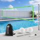 Base Free Swimming Pool Volleyball Net Set For Inground/above Ground Pools