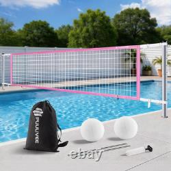 Base Free Swimming Pool Volleyball Net Set for Inground/Above Ground Pools
