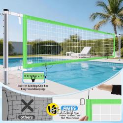 Base Free Swimming Pool Volleyball Net Set for Inground/Above Ground Pools