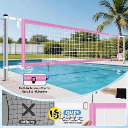 Base Free Swimming Pool Volleyball Net Set for Inground/Above Ground Pools