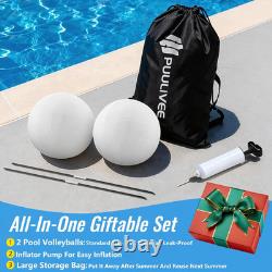 Base Free Swimming Pool Volleyball Net Set for Inground/Above Ground Pools