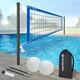 Base Free Swimming Pool Volleyball Net Set For Inground Pools 3-height Adjusta