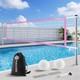 Base Free Swimming Pool Volleyball Net Set For Inground Pools With 3-height A