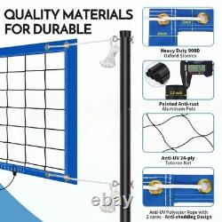 Base Free Swimming Pool Volleyball Net Set for Inground Pools with 3-Height A
