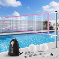 Base Free Swimming Pool Volleyball Net Set for Inground Pools with 3-Height A