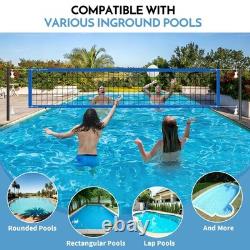 Base Free Swimming Pool Volleyball Net Set for Inground Pools with 3-Height A