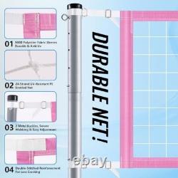 Base Free Swimming Pool Volleyball Net Set for Inground Pools with 3-Height A