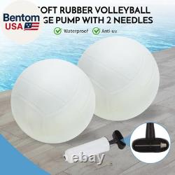 Base Free Swimming Pool Volleyball Net Set for Inground Pools with 3-Height Adju