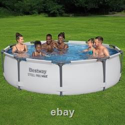 Bestway 10' x 30 Steel Frame Above Ground Swimming Pool Set (Open Box) (2 Pack)