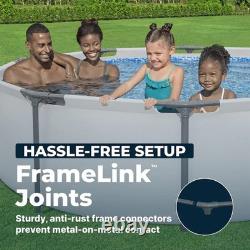 Bestway 10' x 30 Steel Pro Frame Max Round Above Ground Swimming Pool with Pum