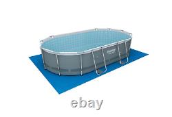 Bestway 16ft x 10ft x 42in Power Steel Above Ground Swimming Pool Set with Pump