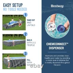 Bestway 24' x 12' x 52 Power Steel Above Ground Swimming Pool Set (For Parts)